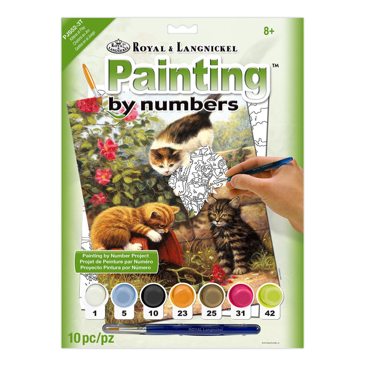 PJS52 | Painting by numbers™ 10pc 8.75" x 11.375" Kittens at Play Painting Project